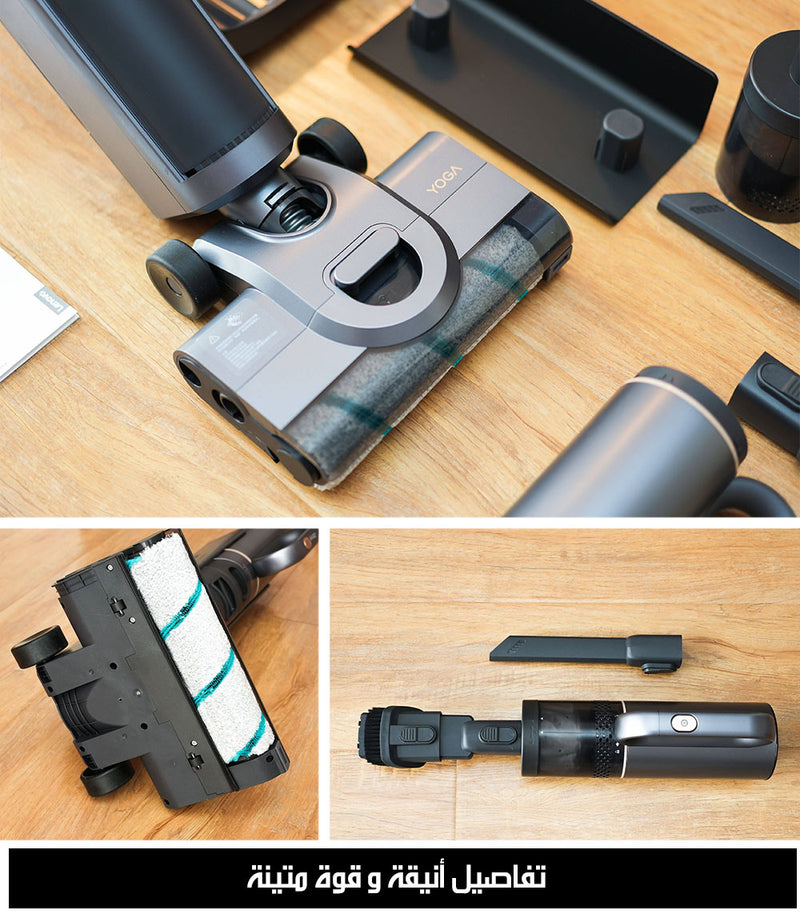 مكنسة ذكية لاسلكية لتنظيف وشفط مياه الارضيات مع كشاف ليزر و تجفيف بالهواء الساخن VACUUM CLEANER AND WATER SUCTION 2x1 Lenovo