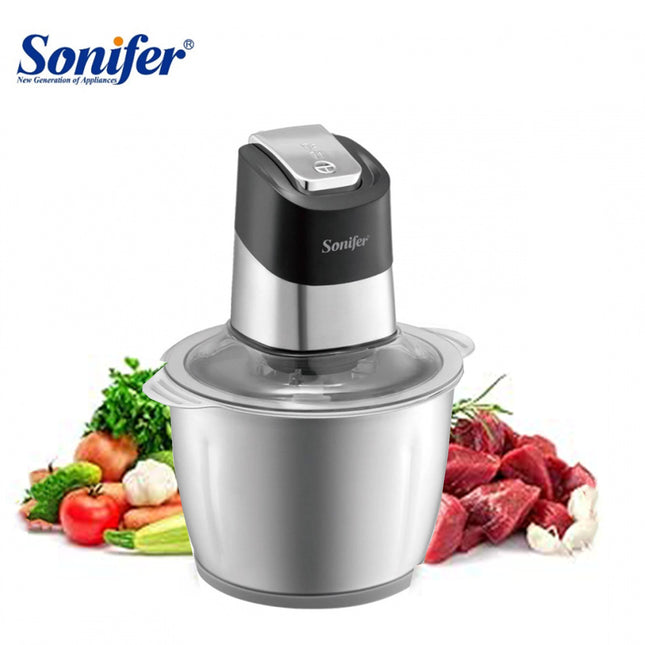 مفرمة لحوم وخضروات ستانليس ستيل بسعة 2.8 لتر sonifer food chopper SF-8135