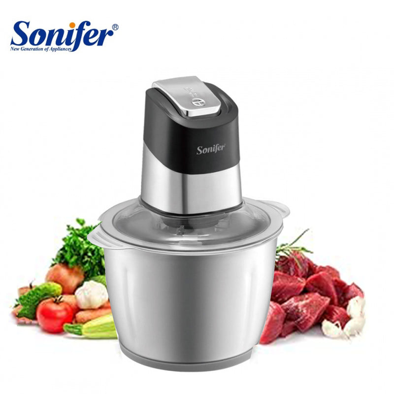 مفرمة لحوم وخضروات ستانليس ستيل بسعة 2.8 لتر sonifer food chopper SF-8135