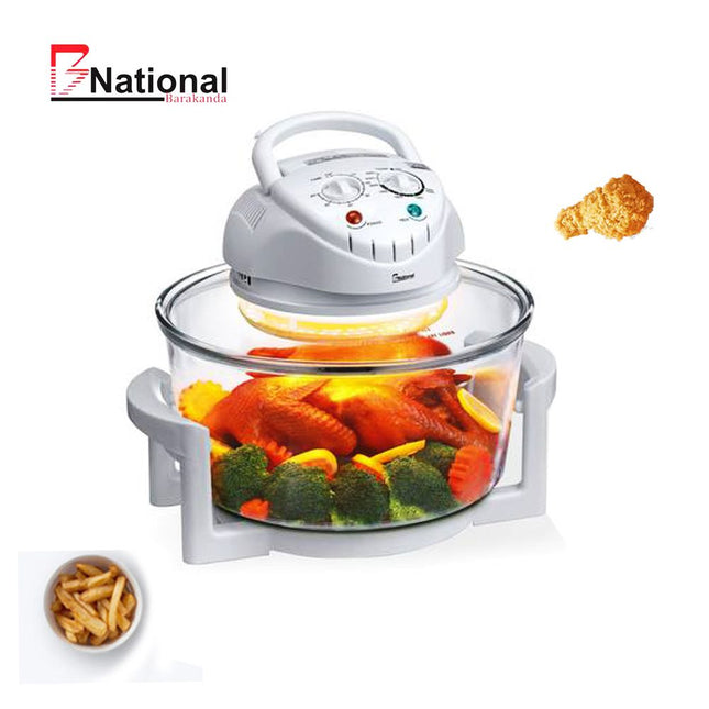 فرن هوائي زجاجي متعدد الإستخدام B National 12L Oven halogen roaster air fryer