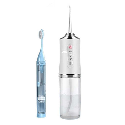 طقم العناية الذكي بالأسنان خيط مائي احترافي+فرشاة مبتكرة Smart Dental Care Kit Professional Water Flosser + Innovative Toothbrush