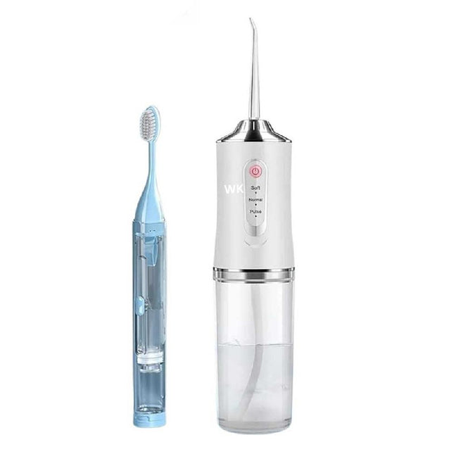 طقم العناية الذكي بالأسنان خيط مائي احترافي+فرشاة مبتكرة Smart Dental Care Kit Professional Water Flosser + Innovative Toothbrush