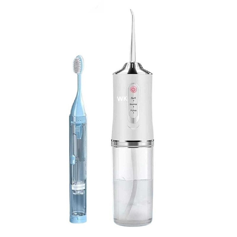 طقم العناية الذكي بالأسنان خيط مائي احترافي+فرشاة مبتكرة Smart Dental Care Kit Professional Water Flosser + Innovative Toothbrush