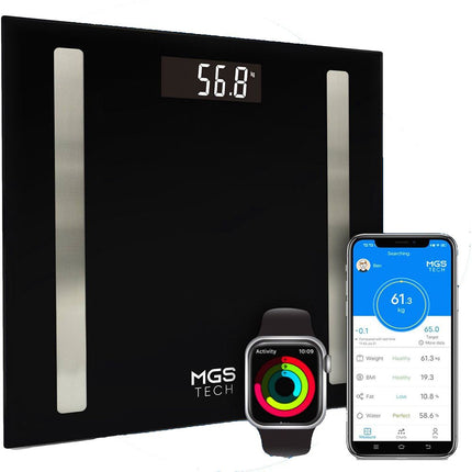 ميزان رقمي للجسم  MGS-TECH Bluetooth digital body& fat scale with app