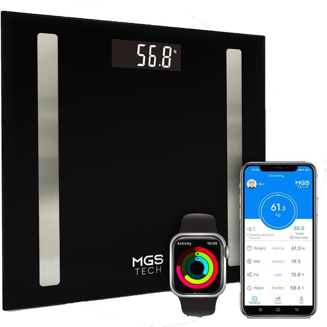 ميزان رقمي للجسم  MGS-TECH Bluetooth digital body& fat scale with app