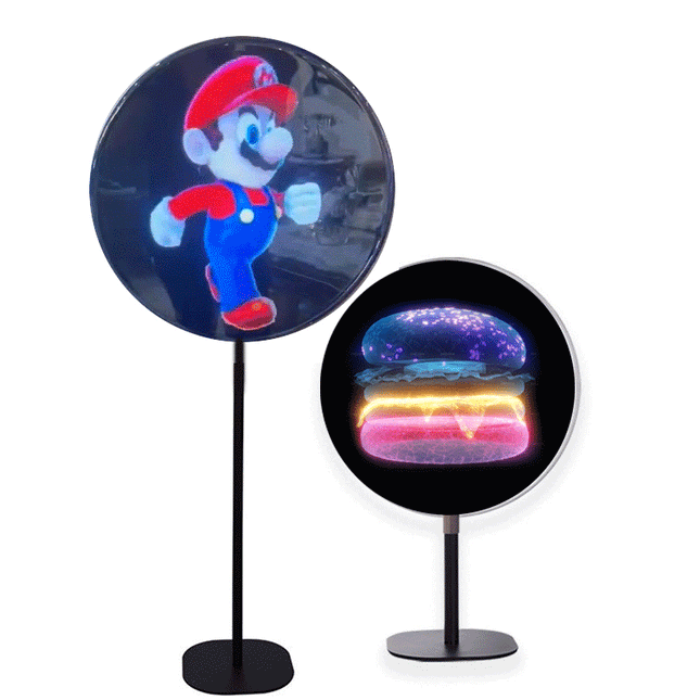 هولوجرام ... جهاز عرض إعلاني ثلاثي الأبعاد بقاعدة عامودية 3D Hologram