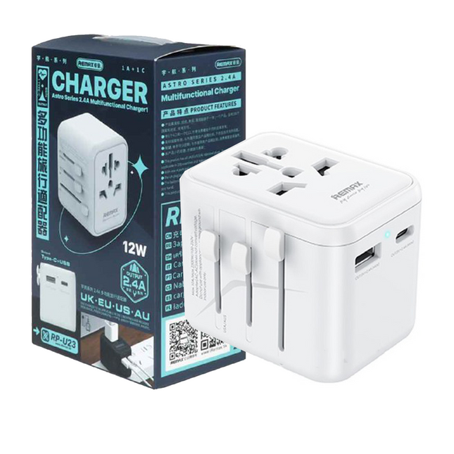 عضمة شحن متعددة القوابس  remax Charger Universal Adapter RP-U23