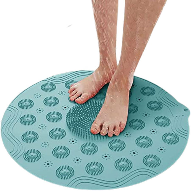 دعاسة وليفة إستحمام سيليكون Foot Massage Shower Mat Non Slip  Round Bathroom