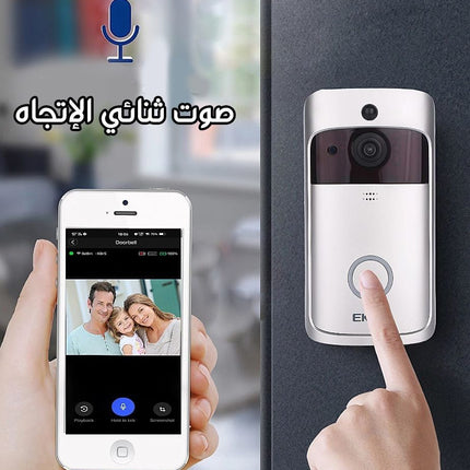 كاميرا انتركم باب لاسلكي متصل بالهاتف  الذكي vedio doorbell phone 3 IN 1