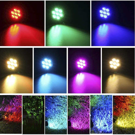 ضوء كشاف ليزر ملون SOLAR COLORFUL LED LAWN LAMP(ضوء)
