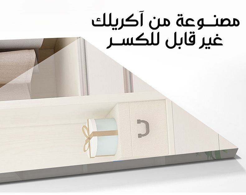 مرآة أكريلك على شكل ريشة