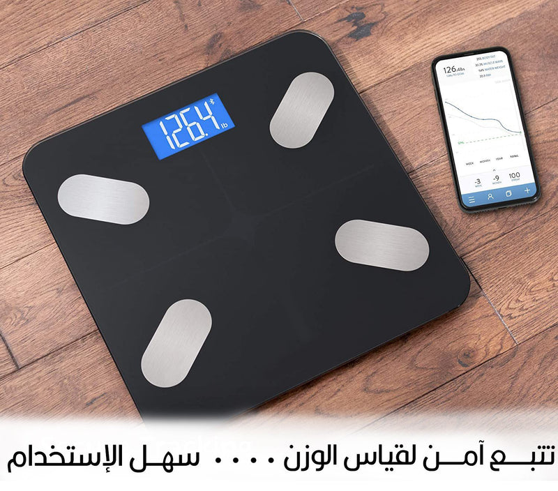 ميزان الجسم الذكي مزود ب تطبيق