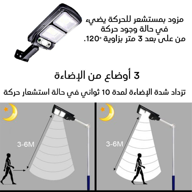 كشاف ليلي ثنائي مع مستشعر الحركة ضد الماء يعمل عالطاقة الشمسية صغير 2LED Solar Induction Street Lamp