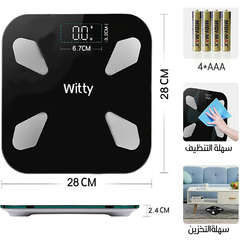ميـزان رقمي لقياس دهون الجسم Witty DIGITAL BODY FAT SCALE