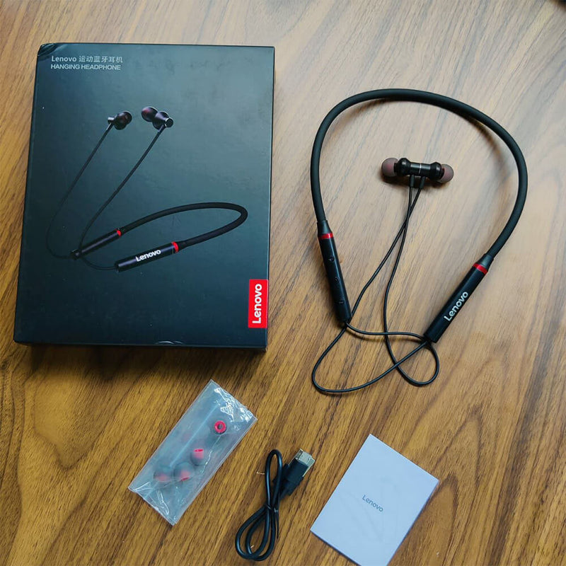 سماعات رياضية بلوتوث لاسلكية مع مايكروفون Lenovo HE05 Neckband Earphones Sports Wireless