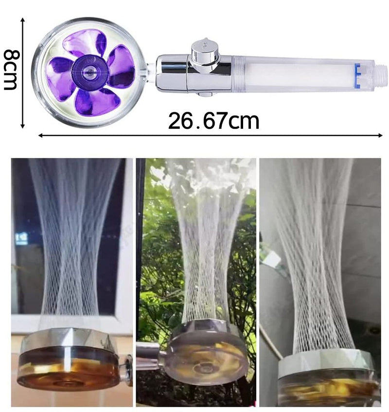 دش مع مروحة مع فلتر معالج للشعر والبشرة Shower with fan and filter for hair and skin treatment