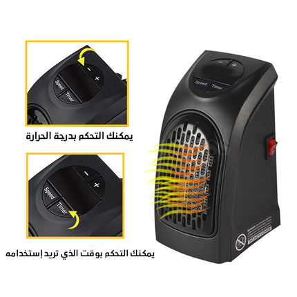 صوبة  شخصية تعمل بالكهرباء 400 واط  the wall- outlet space heater