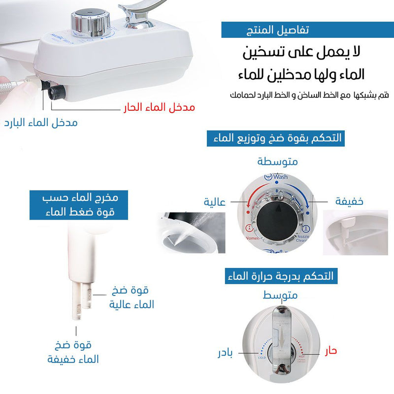 شطاف الماء بارد وساخن (لا يعمل على تسخين المياه )