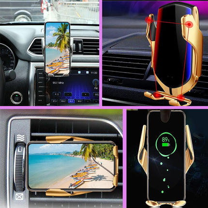 ستاند هاتف مع شاحن وايرلس للسيارة  R1 smart sensor car wireless charger