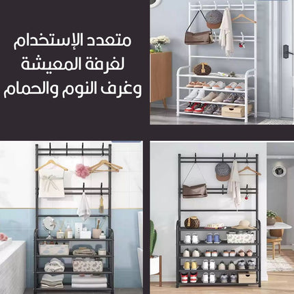 منظم  أحذية 5 أرفف وستاندات تعليق متعددة الإستخدام