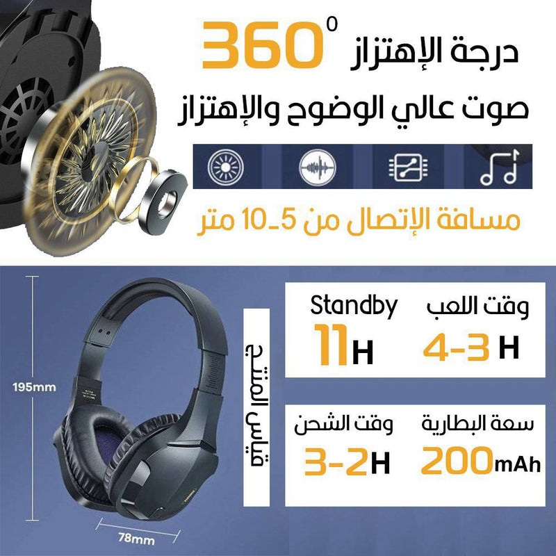 سماعات أذن وايرلس للألعاب  remax gaming headphone wirless  RB-750HB