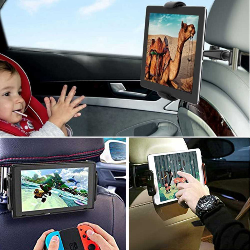ستاند للهاتف والتابليت على مسند الرأس بالسيارة Stand For Phone And Tablet On The Headrest Of The Car.