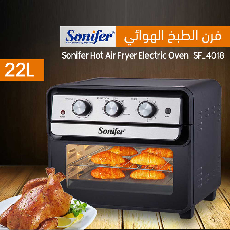 فرن الطبخ الهوائي 22 لتر  Sonifer Hot Air Fryer Electric Oven   SF-4018