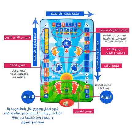 سجادة الصلاة التفاعلية للأطفال Educational prayer mat