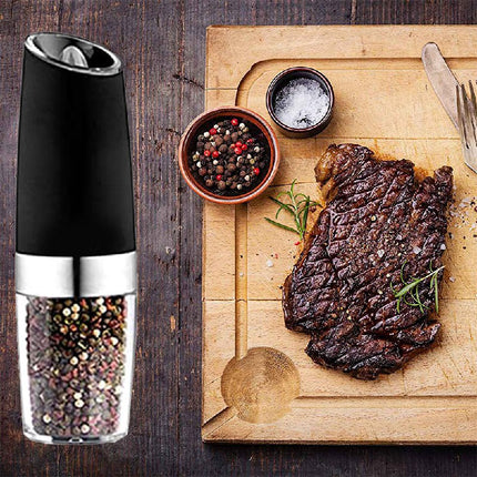 مطحنة الملح والفلفل العصرية تعمل على البطاريات  Gravity electric salt & pepper grinder