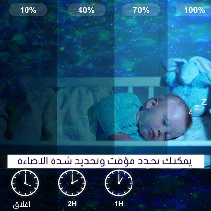 بروجيكتور اضاءه الفضاء مع تطبيق وسبيكر