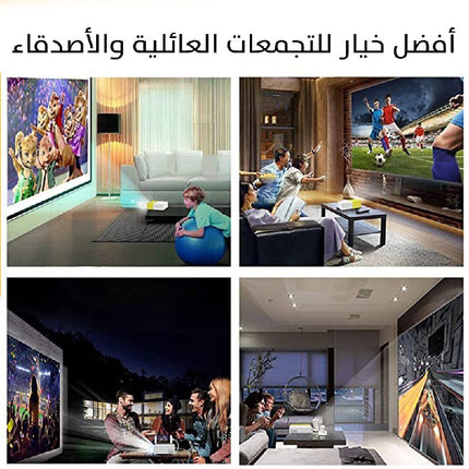 جهاز بروجيكتور محمول يعمل على الكهرباء LED Portable Mini Projector Full HD 1080P