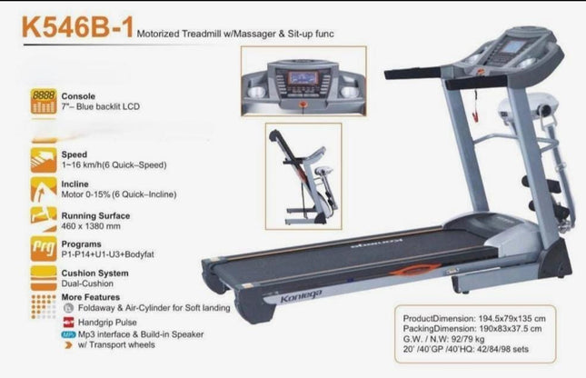 Treadmill k546b-1 3hp