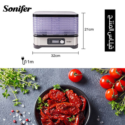مـاكينة تجفيف الطعام الكهربائية 8 طبقات Sonifer SF--4016