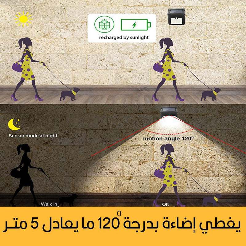 كشاف ليد صغير مستشعر الحركة يعمل بالطاقة الشمسية  Solar Energy Induction Lamp