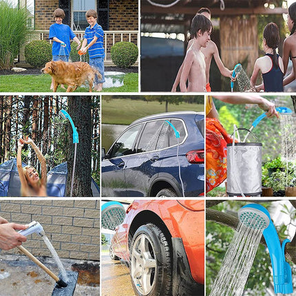 شطاف مسافر ودش يعمل بالشحن  مع حوض للماء Rechargable Camping Shower