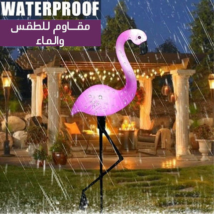 إضاءة شمسية لزينة الحدائق على شكل فلامينجو (3 قطع فلامينجو)