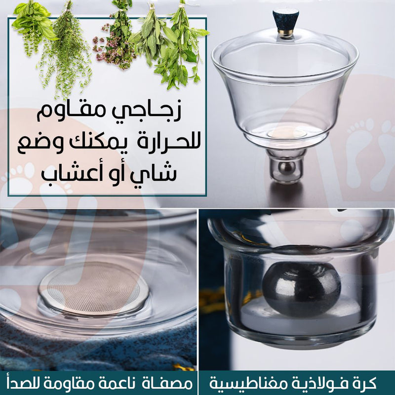 إبريق زجاجي للأعشاب والشاي Bottom Tap Tea  Aesthetic Deer Shaped