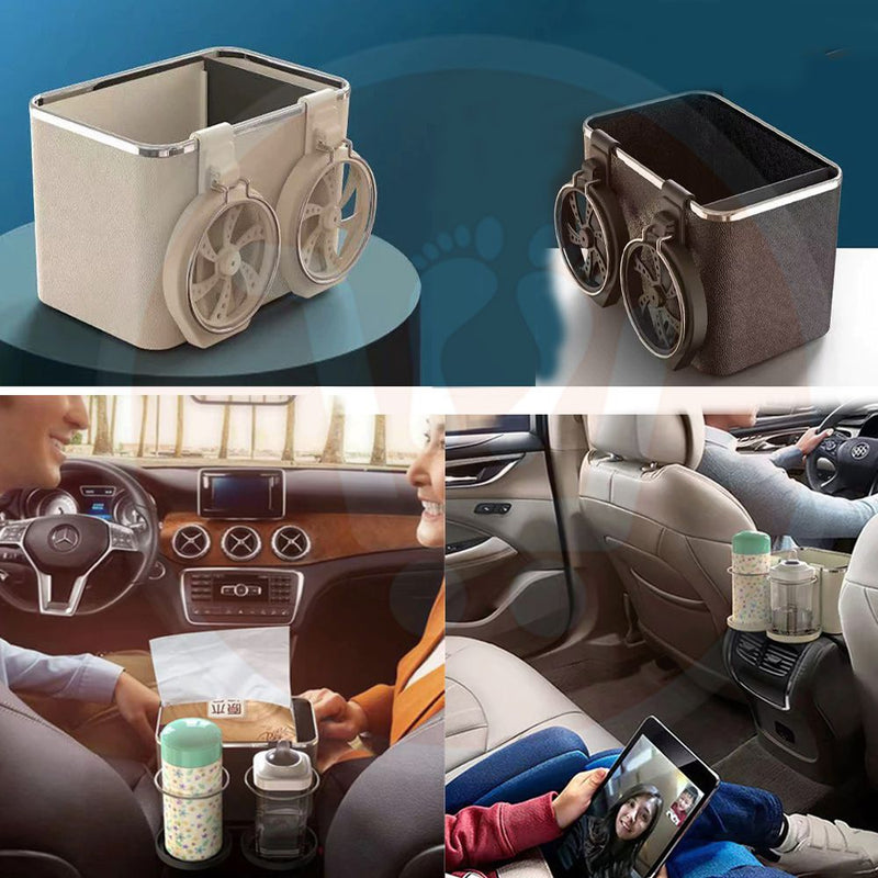 ستاند مشروبات وفاين للسيارة Car holder+ tissue box