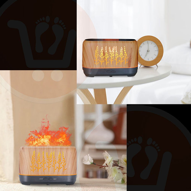 ملطف الجو بمعطر زيتي على شكل لهب Air freshener humidifier with remote control