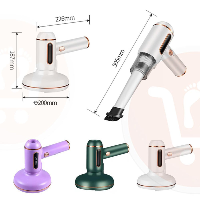 مكنسة صغيرة لإزالة الغبار تعمل بالشحن 3 رؤوس Handheld Dust Mite Vacuum Cleaner UV Sterilization Vacuum
