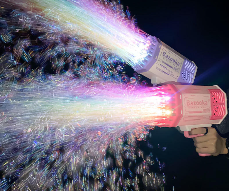 فرد فقاعات بازوكا تعمل بالشحن Rocket Launcher Bubble Blower