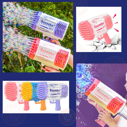 فرد فقاعات بازوكا تعمل بالشحن Rocket Launcher Bubble Blower