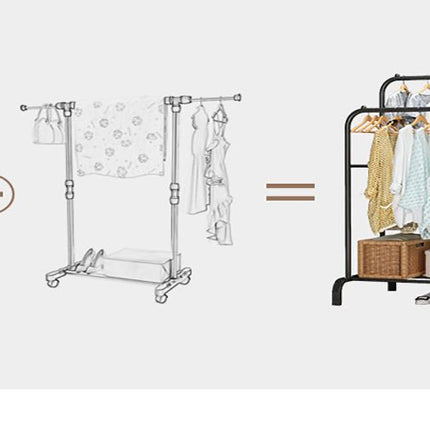 ستاند معدني دبل للملابس متعدد الإستخدام Double multi- use  metal clothes stand