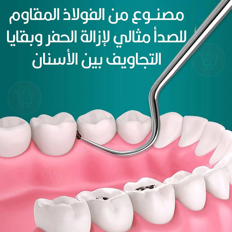 مجموعة أدوات ستانليس لتنظيف الأسنان Toothpick set stainless steel dental