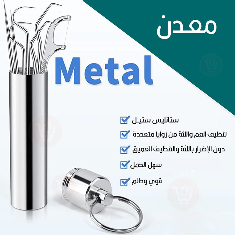 مجموعة أدوات ستانليس لتنظيف الأسنان Toothpick set stainless steel dental