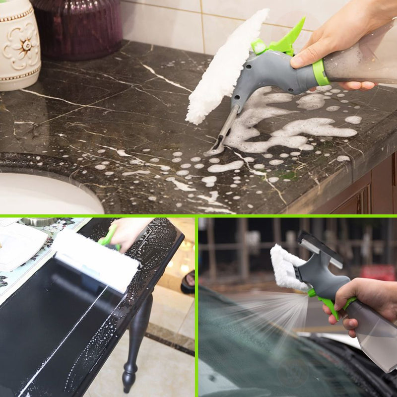 مساحة زجاج مع قشاطة وبخاخ إسبراي Glass wiper with scraper and aerosol spray