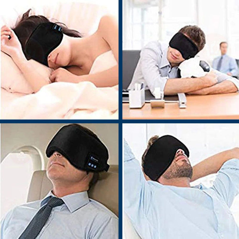 قناع للعين بسماعة بلوتوث للنوم Bluetooth Sleep  Headphones Eye Mask Bluetooth  Wireless Music Earphones