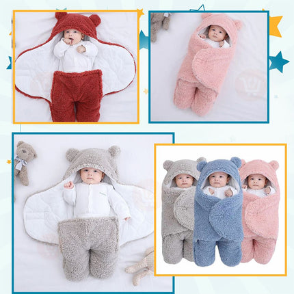 كوت اطفال دافئ Soft newborn wrap blanket 0-9 months