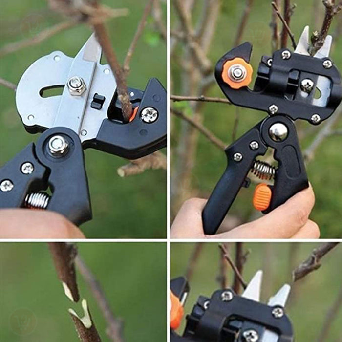 مقص تركيب الشجر متعدد الوظائف مزود  ب 3 شفرات مختلفةMultifunctional tree pruning shear with 3 blade types