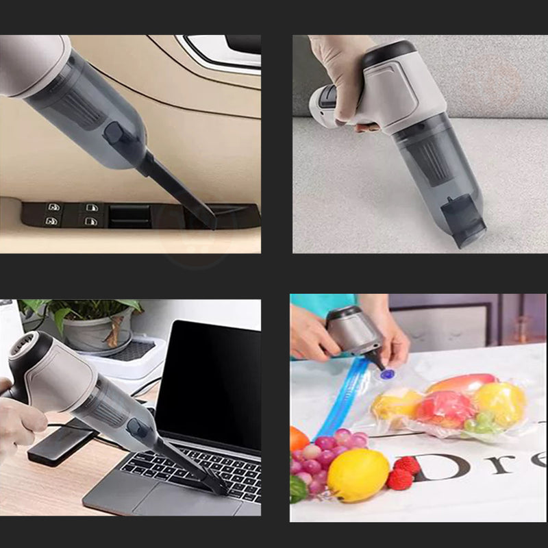 مكنسة سيارة شحن  شفط و نفخ 1 9000Pa Wireless Vacuum Cleaner120W Home & Car Dual Use Mini Vacuum Clean J7